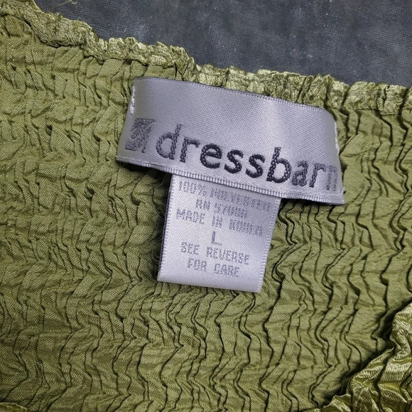Dress Barn Sleeveless Ruched Green Tank Top - Picture 3 of 3